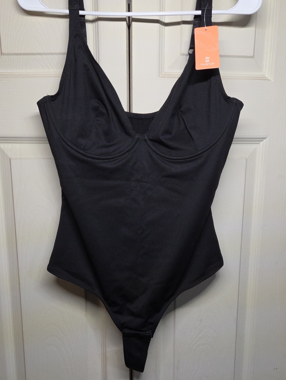 FeelinGirl Black Seamless Underwire Bodysuit - Picture 3 of 4